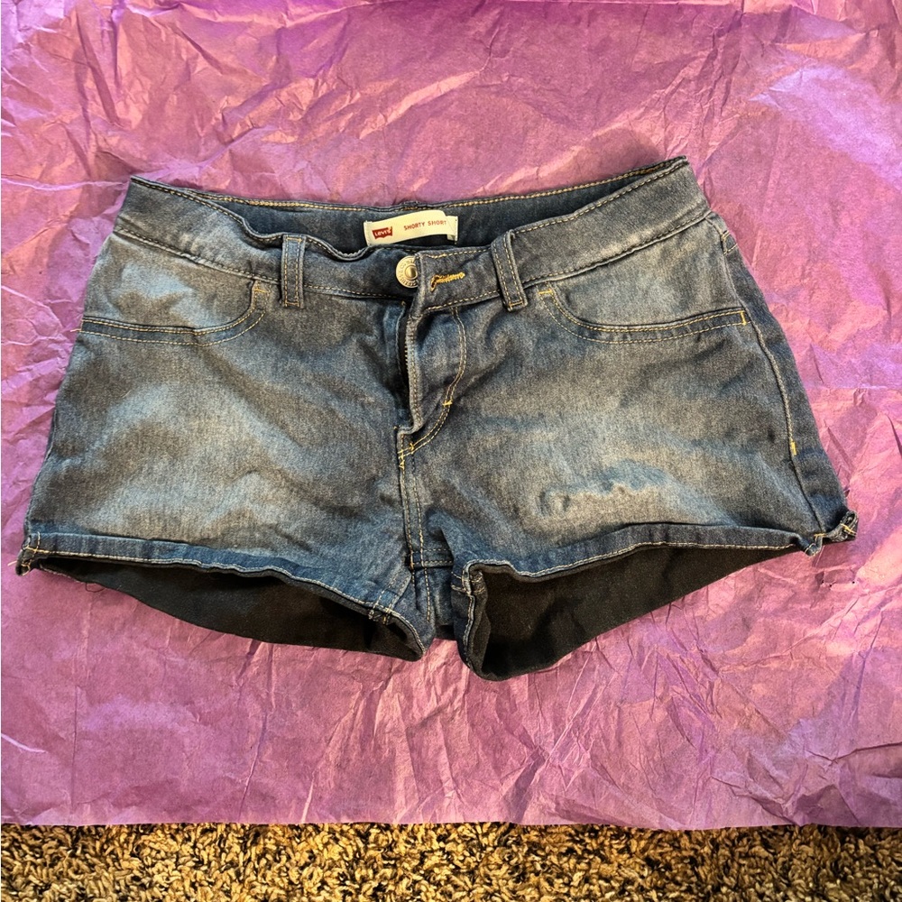 Levi's Blue Jean Shorts Low Rise